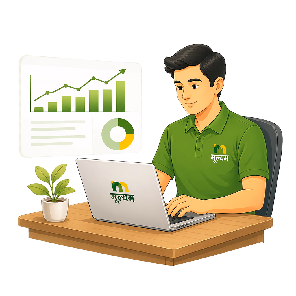 A Mulyam analyst forecasting demand on a dashboard